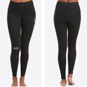 SPANX Black Vintage Distressed Ankle Skinny Jeans Womens Size Small